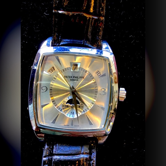 Patek Philippe Silver and Black Watch - Sony Studio Clone - Picture 1 of 4